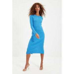 Trendyol Blue Back Detailed Knitwear Dress