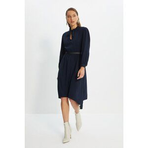 Trendyol Navy Blue Collar Detailed Dress