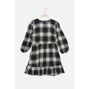 Trendyol Black Petite Check Ruffle Dress