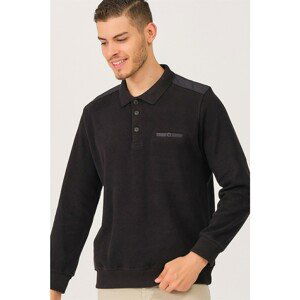 V2501 DEWBERRY DIO RISE POLO NECK MEN'S SWEATSHIRT-BLACK