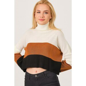 Z3004 DEWBERRY WOMEN'S FISH COLLAR SWEATER-COFFEE