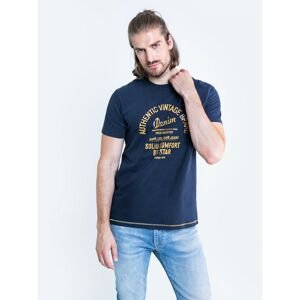 Big Star Man's T-shirt_ss T-shirt 152090 Blue Knitted-403