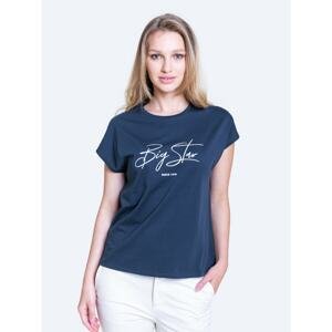 Big Star Woman's T-shirt_ss T-shirt 152044 Light blue Knitted-404