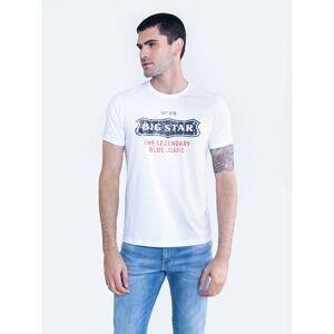Big Star Man's T-shirt_ss T-shirt 151982 Cream Knitted-101