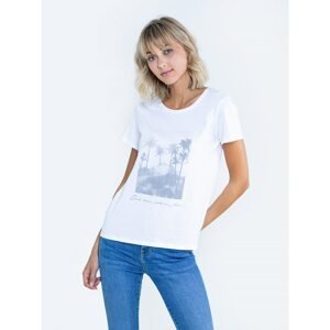 Big Star Woman's T-shirt_ss T-shirt 152051 Cream-101