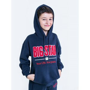 Big Star Kids's Hoodie Sweat 171139 Blue Knitted-403