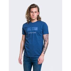 Big Star Man's T-shirt_ss T-shirt 150045 Navy Knitted-402