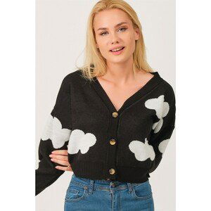 Z3010 DEWBERRY LADY CLOUD DETAIL HIRKA-BLACK