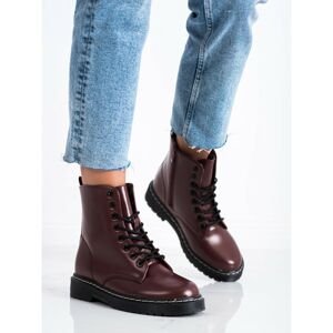 SHELOVET FASHIONABLE LACE-UP ANKLE BOOTS