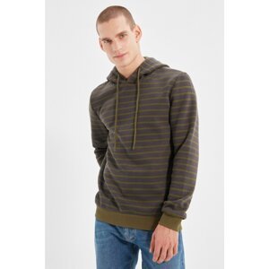 Trendyol Khaki Men Regular Fit Hoodie Sweatshirt