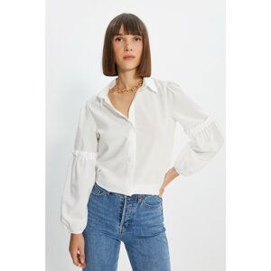 Trendyol Ecru Sleeves Frilly Shirt