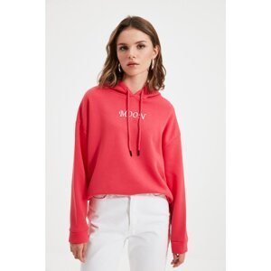 Trendyol Pink Hoodie Knitted Sweatshirt