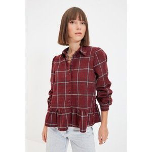 Trendyol Claret Red Ruffle Blouse