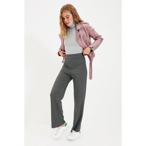 Trendyol Anthracite Corduroy Knitted Trousers