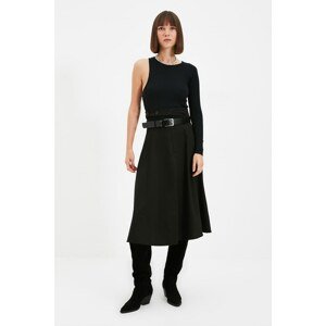 Trendyol Black Buttoned Skirt