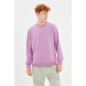 Trendyol Lilac Men Regular Fit Crew Neck Sweatshirt