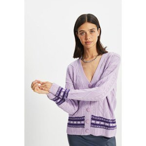 Trendyol Lilac Knitwear Cardigan
