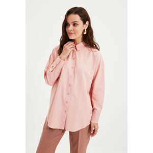 Trendyol Pink Shirt Collar Tunic