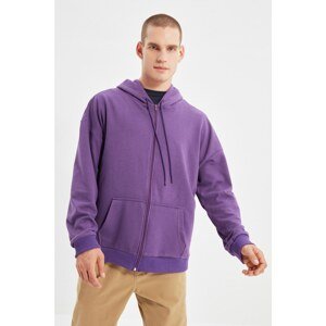 Trendyol Purple Men's Oversize Fit Sweatshirt