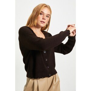 Trendyol Brown Buttoned Knitwear Cardigan