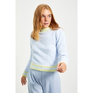 Trendyol Light Blue Beard Yarn Knitwear Sweater