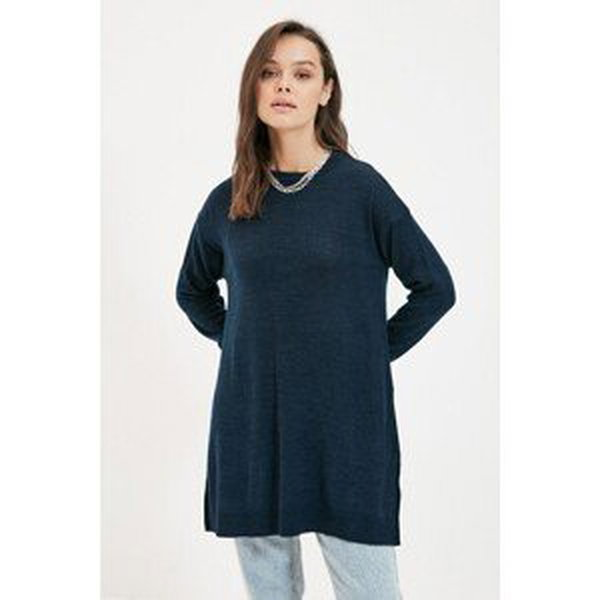 Trendyol Sweater - Navy blue - Relaxed