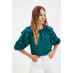 Trendyol Green Ruffle Blouse