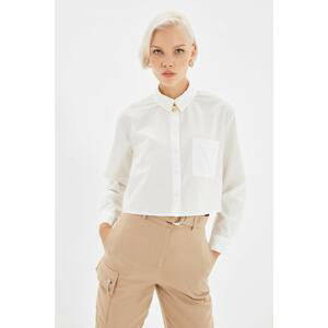 Trendyol White Pocket Shirt