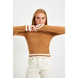 Trendyol Camel Beard Rope Knitwear Sweater