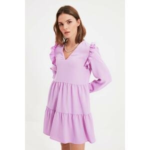 Trendyol Lilac Petite Pleated Dress