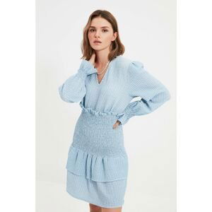 Trendyol Blue Petite Gipe Detailed Dress