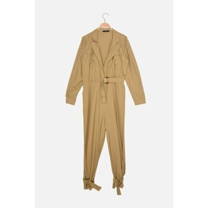 Trendyol Mink Belted Overalls