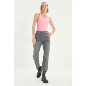 Trendyol Gray High Waist Mom Jeans