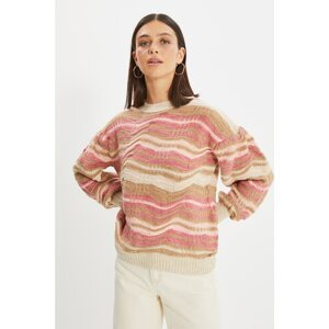 Trendyol Beige Wide Sleeve Knitwear Sweater
