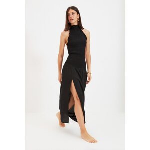 Trendyol Black Textured Beach Dress