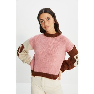 Trendyol Powder Jacquard Color Block Knitwear Sweater