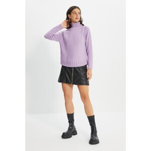 Trendyol Lilac Stand Collar Knitwear Sweater