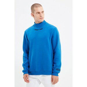 Trendyol Saks Men Regular Fit Turtleneck Long Sleeve Embroidered Sweatshirt