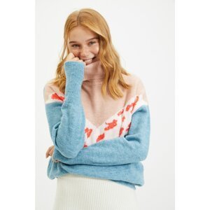 Trendyol Powder V-Neck Oversize Knitwear Sweater