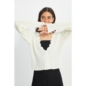 Trendyol Ecru Knitted Detailed Knitwear Cardigan