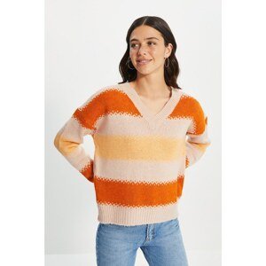Trendyol Pink V-Neck Knitwear Sweater