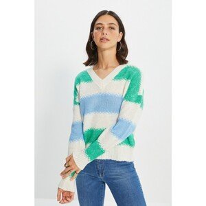 Trendyol Ecru V Neck Knitwear Sweater