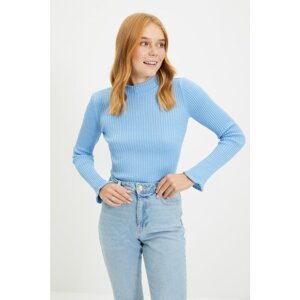 Trendyol Light Blue High Collar Knitwear Sweater