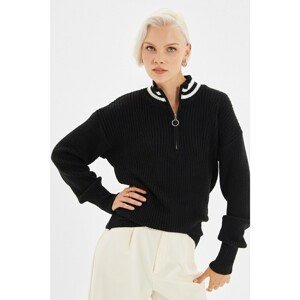 Trendyol Black Zipper Detailed Sweater