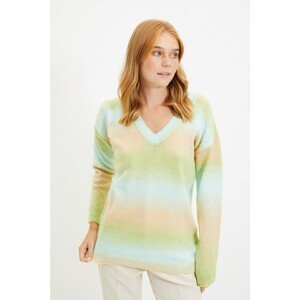 Trendyol Yellow V Neck Knitwear Sweater