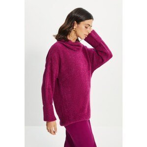 Trendyol Burgundy Neck Knitwear Sweater