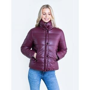 Big Star Woman's Jacket Outerwear 130237 Burgundy SkÃra ekologiczna-604