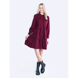 Big Star Woman's -- Dress 340111 Burgundy Sztruks-604