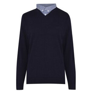 Pierre Cardin Mock V Neck Jumper Mens