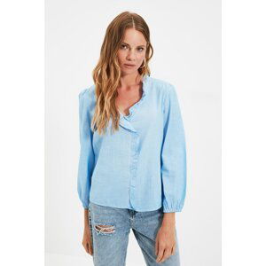 Trendyol Blue Frill Blouse